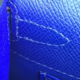 Cobalt Blue Kelly Pochette Smooth Leather Gold Hardware Bag