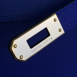 Cobalt Blue Kelly Pochette Smooth Leather Gold Hardware Bag