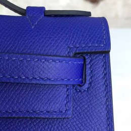 Cobalt Blue Kelly Pochette Smooth Leather Gold Hardware Bag