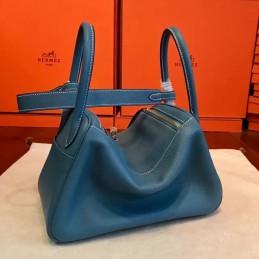 Blue Lindy 26 Gold Hardware Bag