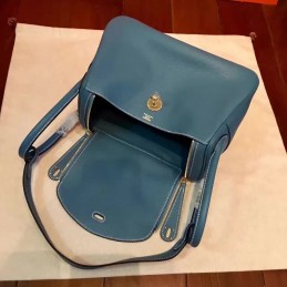 Blue Lindy 26 Gold Hardware Bag