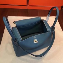 Blue Lindy 26 Gold Hardware Bag