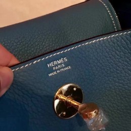 Blue Lindy 26 Gold Hardware Bag