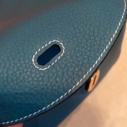 Blue Lindy 26 Gold Hardware Bag