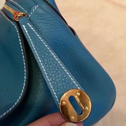 Blue Lindy 26 Gold Hardware Bag