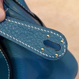 Blue Lindy 26 Gold Hardware Bag
