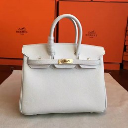 White Birkin 25 Gold Hardware Bag