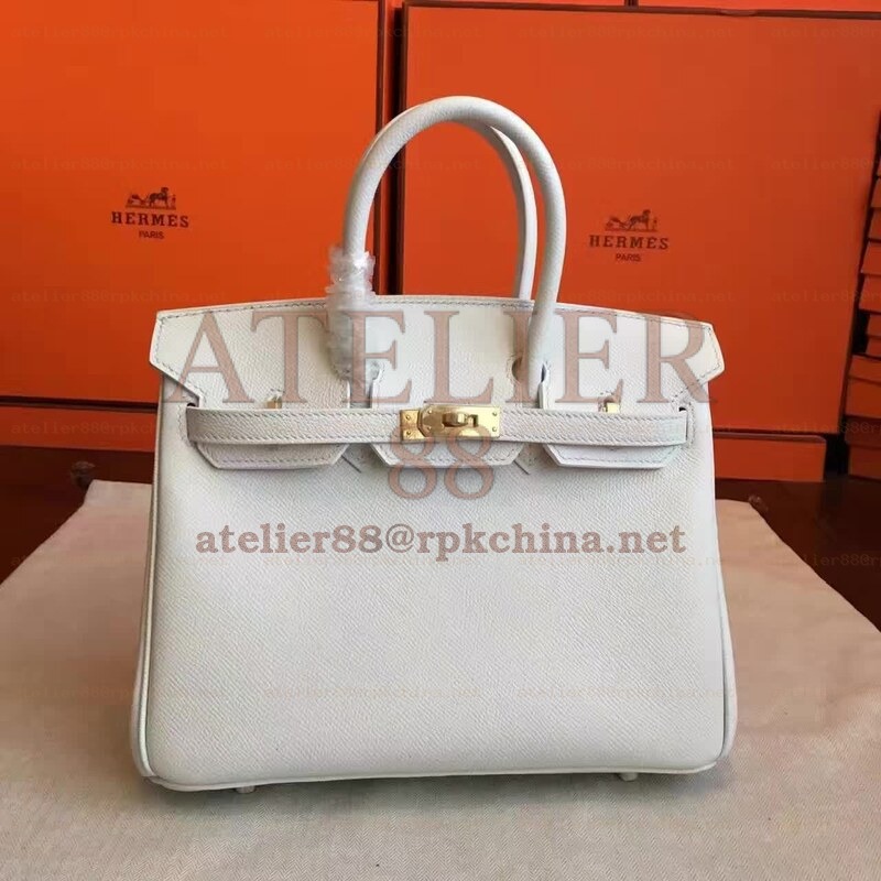 White Birkin 25 Gold Hardware Bag