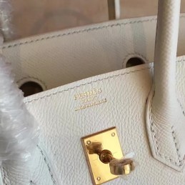 White Birkin 25 Gold Hardware Bag