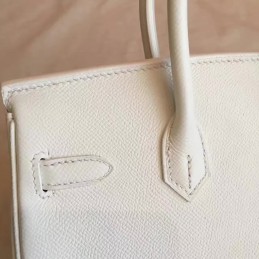 White Birkin 25 Gold Hardware Bag