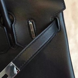 Black Birkin 30 Palladium Hardware Bag