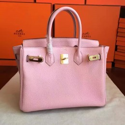 Pink Birkin 30 Gold Hardware Bag