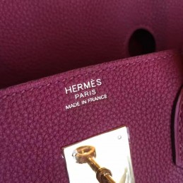 Burgundy Birkin 30 Smooth Leather Gold Hardware Bag