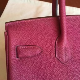 Burgundy Birkin 30 Smooth Leather Gold Hardware Bag