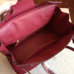 Burgundy Birkin 30 Smooth Leather Gold Hardware Bag