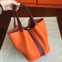 Orange Brown Picotin Lock 22 Bag