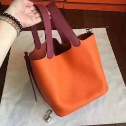 Orange Brown Picotin Lock 22 Bag