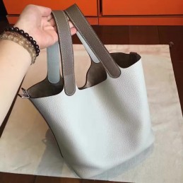 Taupe Gray Picotin Lock 22 Bag