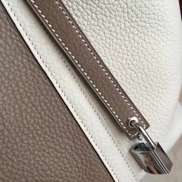 Taupe Gray Picotin Lock 22 Bag