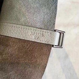 Taupe Gray Picotin Lock 22 Bag