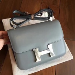Gray Constance Mini 18 Smooth Leather Palladium Hardware Bag