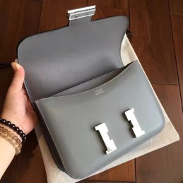 Gray Constance Mini 18 Smooth Leather Palladium Hardware Bag