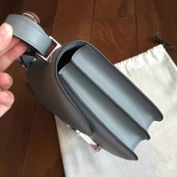 Gray Constance Mini 18 Smooth Leather Palladium Hardware Bag
