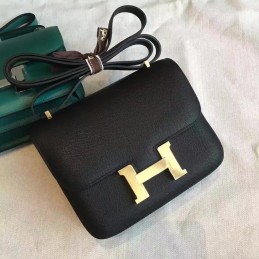 Black Constance Mini 18 Gold Hardware Bag