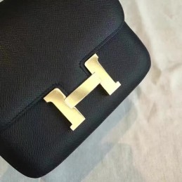 Black Constance Mini 18 Gold Hardware Bag