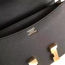 Black Constance Mini 18 Gold Hardware Bag