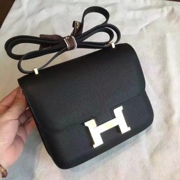 Black Constance Mini 18 Gold Hardware Bag