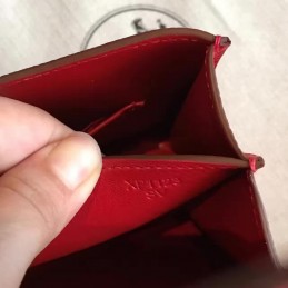 Red Constance Mini 18 Leather Covered H Bag