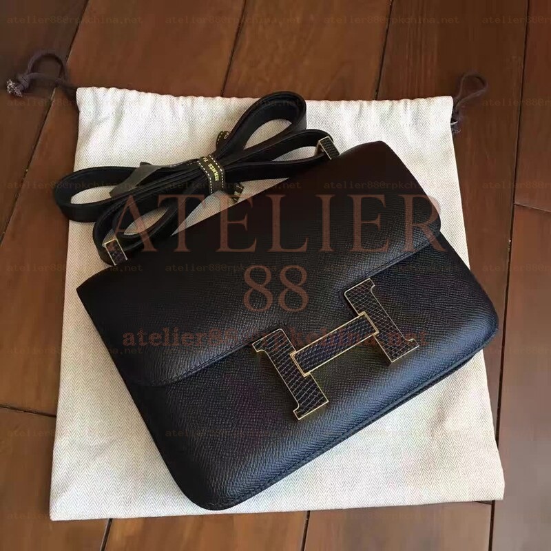 Black Constance Mini 18 Bag Black Hardware