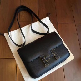 Black Constance Mini 18 Bag Black Hardware
