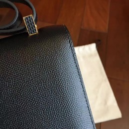 Black Constance Mini 18 Bag Black Hardware