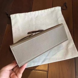 Taupe Kelly Pochette Gold Hardware Bag