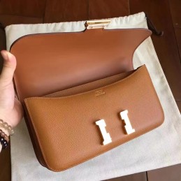Tan Constance Elan Gold Hardware Bag