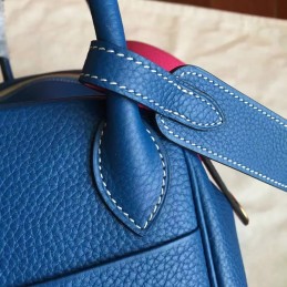 Blue Lindy 30 Gold Hardware Bag