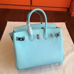 Sky Blue Birkin 25 Palladium Hardware Bag