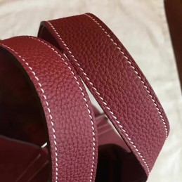 Burgundy Picotin Lock 22 Bag