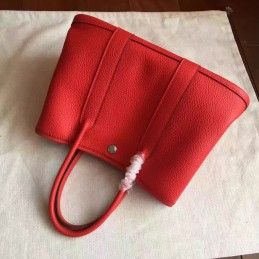 Red Garden Party 30 Textured Leather Bag