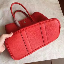 Red Garden Party 30 Textured Leather Bag