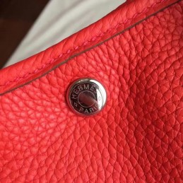 Red Garden Party 30 Textured Leather Bag