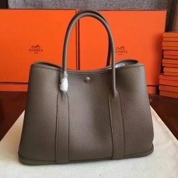 Taupe Garden Party 30 Textured Leather Bag