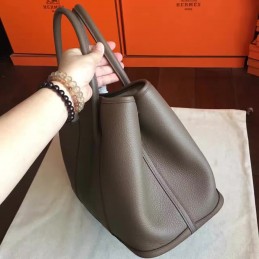 Taupe Garden Party 30 Textured Leather Bag