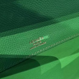 Green Kelly Cut Clutch Gold Hardware