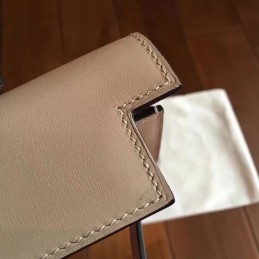 Cream Kelly Cut Clutch Gold Hardware