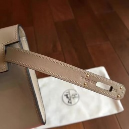 Cream Kelly Cut Clutch Gold Hardware