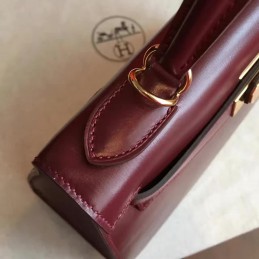 Burgundy Kelly 28 Palladium Hardware Bag