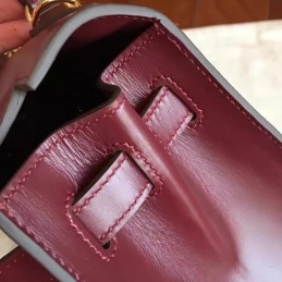 Burgundy Kelly 28 Palladium Hardware Bag